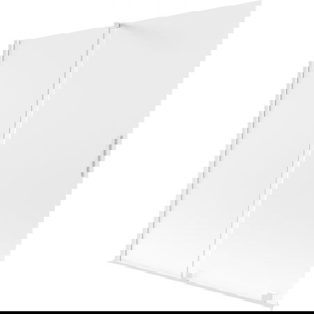 Mexen Velar vaňová zástenka 2-krídlová posuvná 160 x 150 cm, mliečne sklo, biela - 896-160-000-31-20