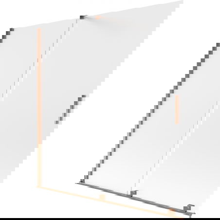 Mexen Velar vanová zástena 2-krídlová posuvná 160 x 150 cm, mrazivá, ružové zlato - 896-160-000-31-60