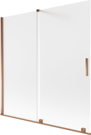 Mexen Velar vanová zástena 2-krídlová posuvná 160 x 150 cm, mrazivá, ružové zlato - 896-160-000-31-60