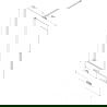 Mexen Velar dvojkrídlová posuvná vaňová stena 160 x 150 cm, mrazivé, brúsená meď - 896-160-000-31-65