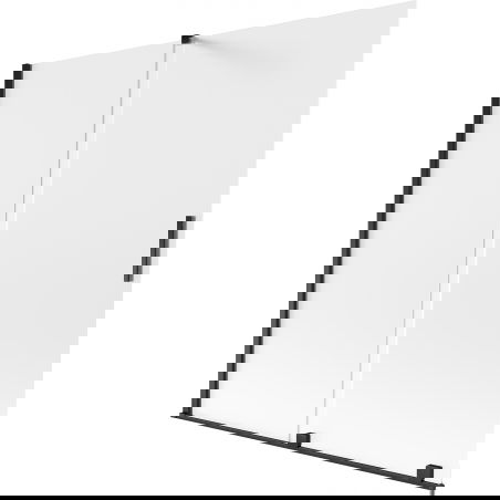 Mexen Velar vaňová zástena dvojkrídlová zasúvacia 160 x 150 cm, námraza, čierna - 896-160-000-31-70