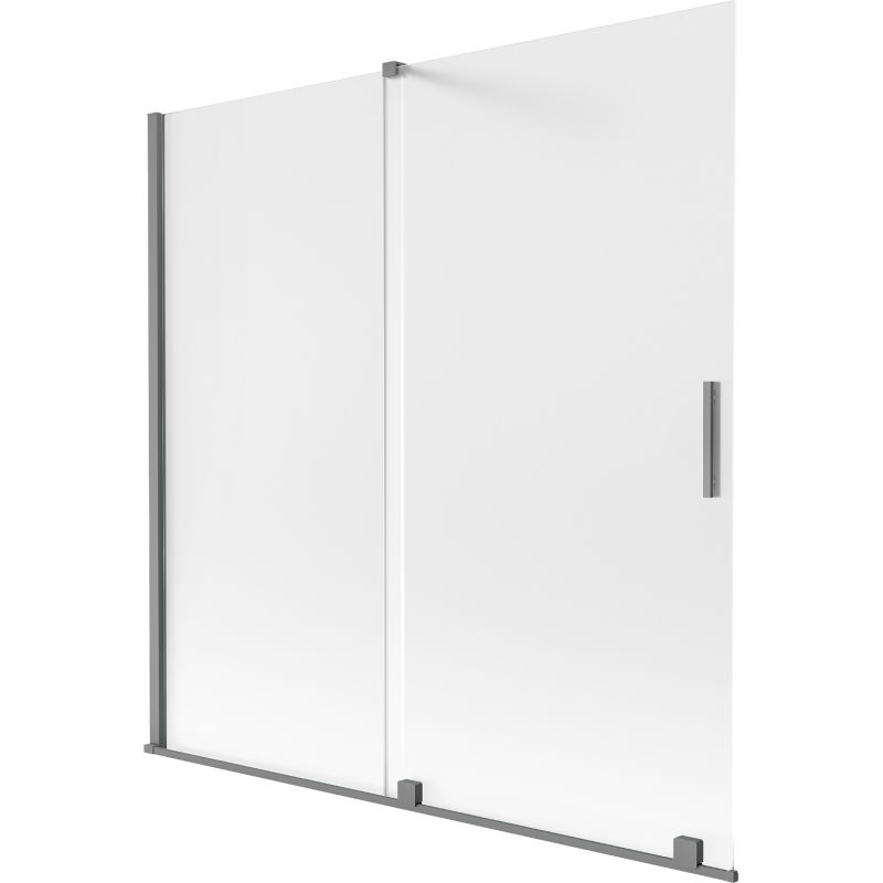 Mexen Velar dvojkrídlová sprchová zástena 160 x 150 cm, mrazivá, gun metal - 896-160-000-31-95