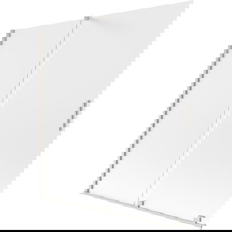 Mexen Velar vaňová zástena 2-krídlová posuvná 160 x 150 cm, matná, brúsený nikel - 896-160-000-31-97