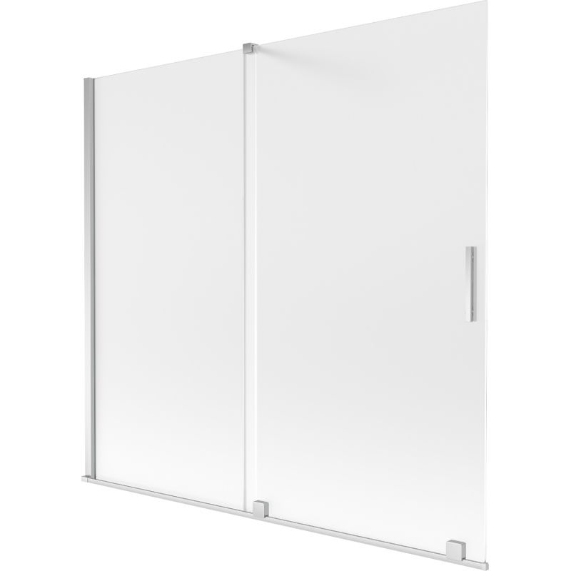 Mexen Velar vaňová zástena 2-krídlová posuvná 170 x 150 cm, mráz, chróm - 896-170-000-31-01