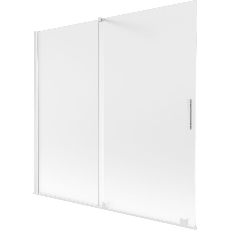 Mexen Velar vanová zástěna 2-dielna posuvná 170 x 150 cm, mrazivá, biela - 896-170-000-31-20