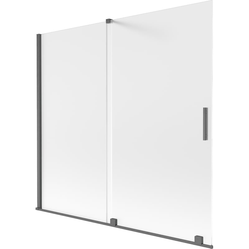 Mexen Velar dvojkrídlové posuvné sprchové dvere 170 x 150 cm, matné, brúsená gun gray - 896-170-000-31-66