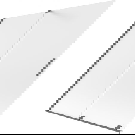 Mexen Velar dvojitá posuvná vaňová zástena 170 x 150 cm, matné sklo, brúsená šedá - 896-170-000-31-66