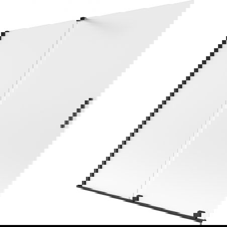 Mexen Velar vaňová zástena posuvná dvojkrídlová 170 x 150 cm, mrazová, čierna - 896-170-000-31-70