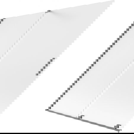 Mexen Velar dvojkrídlové zasúvacie vaňové zásteny 170 x 150 cm, mrazené sklo, gun metal - 896-170-000-31-95