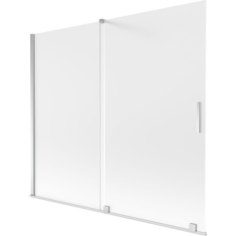 Mexen Velar dvojkrídlový zasúvací vanový paraván 180 x 150 cm, mrazenie, chróm - 896-180-000-31-01