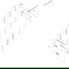 Mexen Velar 2-dverové zasúvacie vaňové sklo 180 x 150 cm, matné, zlaté - 896-180-000-31-50