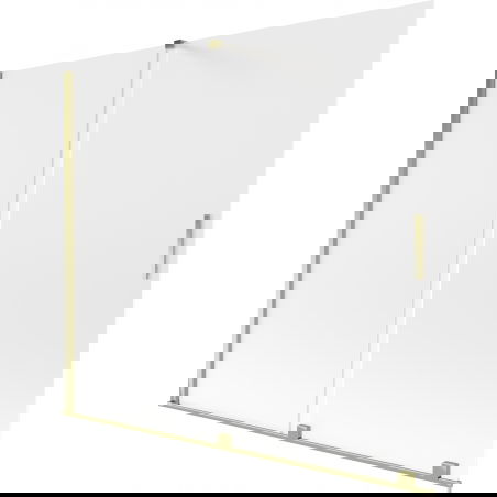 Mexen Velar vaňová zástena 2-krídlová posuvná 180 x 150 cm, mrazené, zlaté - 896-180-000-31-50