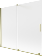 Mexen Velar 2-dverové zasúvacie vaňové sklo 180 x 150 cm, matné, zlaté - 896-180-000-31-50