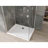 Mexen Omega sprchová kabína, posuvné dvere 110 x 70 cm, transparentnéné, chrómová + závesný bidet Flat - 825-110-070-01-00-4010