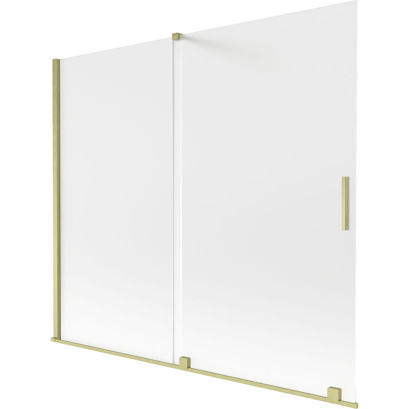 Mexen Velar dvojkrídlové posuvné sprchové zásteny 180 x 150 cm, matné, zlatá kartáčovaná - 896-180-000-31-55