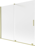 Mexen Velar vaňová zástenka 2-krídlová posuvná 180 x 150 cm, mat, zlatý brúsený - 896-180-000-31-55