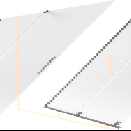 Mexen Velar vaňová zástena s posuvnými 2 krídlami 180 x 150 cm, matné sklo, ružové zlato - 896-180-000-31-60