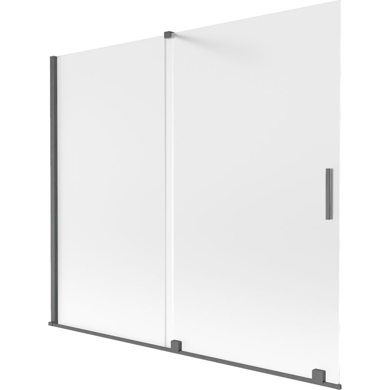 Mexen Velar 2-krídlové zasúvacie vaňové zásteny 180 x 150 cm, mráz, brúsený gun gray - 896-180-000-31-66