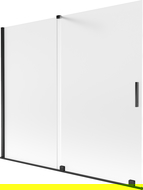 Mexen Velar 2-krídlová posuvná sprchová zástena 180 x 150 cm, matná, čierna - 896-180-000-31-70