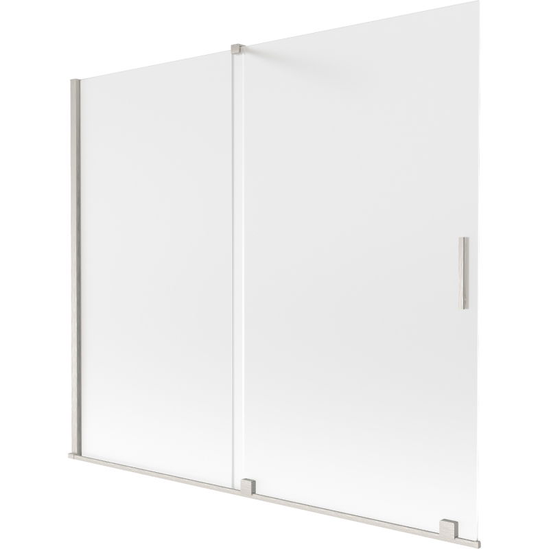 Mexen Velar sprchová zástena 2-krídlová posuvná 180 x 150 cm, mráz, kefovaný nikel - 896-180-000-31-97