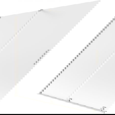 Mexen Velar vaňová zástena 2-krídlová posuvná 180 x 150 cm, matné sklo, brúsený nikel - 896-180-000-31-97