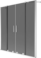 Mexen Velar Duo vaňová zástena 2-krídlová posuvná 150 x 150 cm, grafit, chróm - 896-150-000-42-01