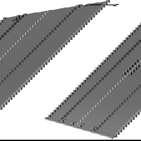 Mexen Velar Duo vaňová zástena 2-krídlová posuvná 150 x 150 cm, grafit, kartáčovaná gun gray - 896-150-000-42-66