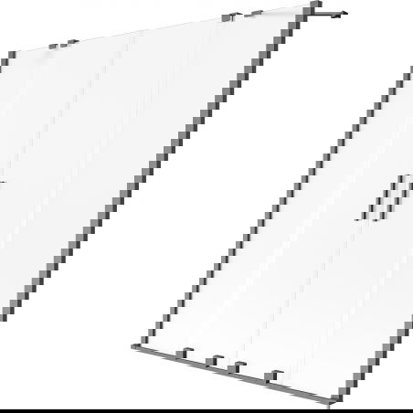 Mexen Velar Duo vaňová zástena 2-krídlová posuvná 150 x 150 cm, mrazené sklo, gun gray brúsený - 896-150-000-32-66