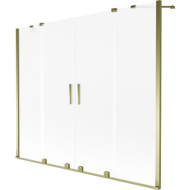 Mexen Velar Duo vaňová zástena s dvomi posuvnými krídlami 180 x 150 cm, matná, zlatá - 896-180-000-32-50