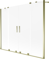 Mexen Velar Duo vaňová zástena s dvomi posuvnými krídlami 180 x 150 cm, matná, zlatá - 896-180-000-32-50