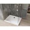 Mexen Omega sprchová kabína, posuvné dvere 110 x 70 cm, transparentnéné, chrómová + závesný bidet Flat - 825-110-070-01-00-4010