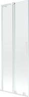 Mexen Velar L vaňová zástena 2-krídlová posuvná 70 x 150 cm, transparentná, biela - 896-070-003-01-20