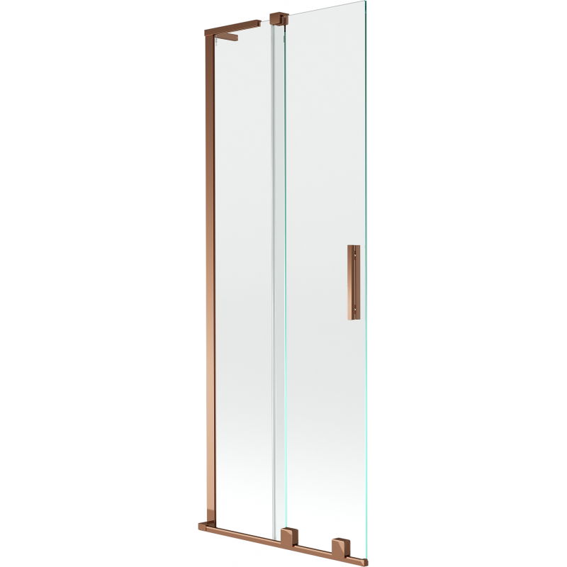 Mexen Velar L vaňová zástena 2-dielna posuvná 70 x 150 cm, transparentná, ružové zlato - 896-070-003-01-60