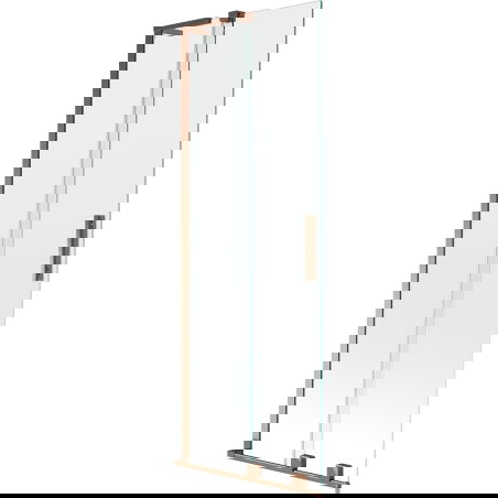 Mexen Velar L vaňová zástena 2-dielna posuvná 70 x 150 cm, transparentná, ružové zlato - 896-070-003-01-60
