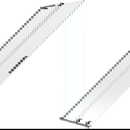 Mexen Velar L vaňová zástena 2-krídlová posuvná 70 x 150 cm, transparentná, kartáčovaná šedá - 896-070-003-01-66