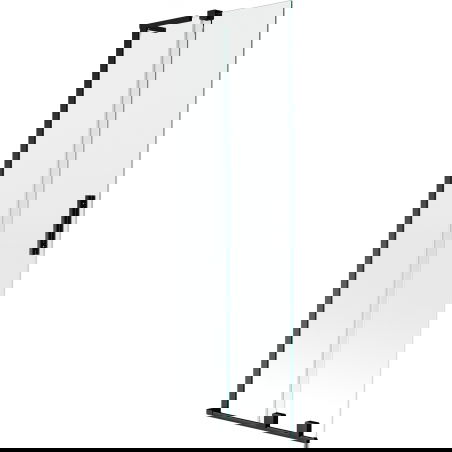Mexen Velar L paraván vaňový 2-krídlový posuvný 70 x 150 cm, transparentný, čierny - 896-070-003-01-70