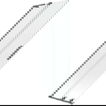 Mexen Velar L paraván na vaňu 2-krídlový posuvný 70 x 150 cm, transparentný, gun metal - 896-070-003-01-95