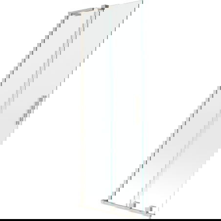 Mexen Velar L dvojkrídlová zasúvacia sprchová zástenka 70 x 150 cm, transparentná, brúsený nikel - 896-070-003-01-97