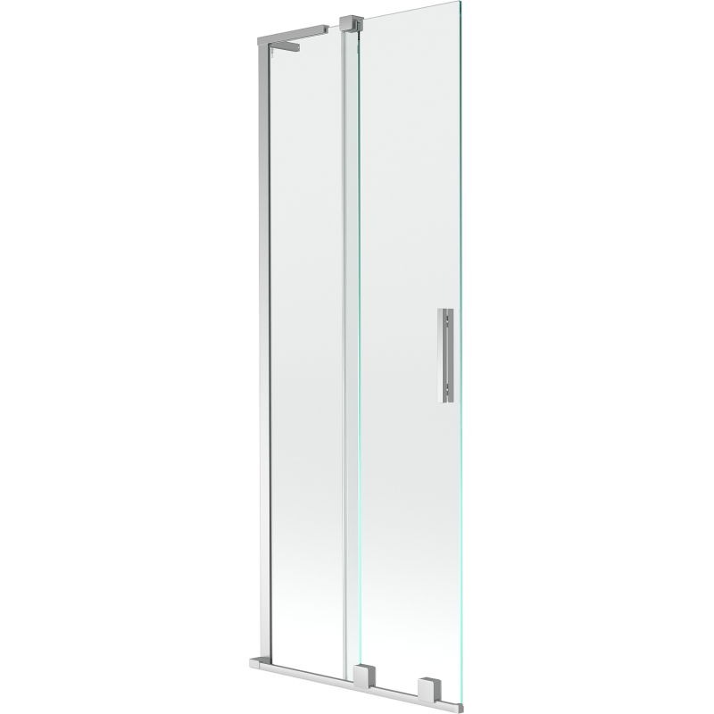 Mexen Velar L vaňová zástena 2-krídlová posuvná 75 x 150 cm, číra, chróm - 896-075-003-01-01