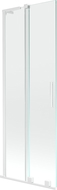 Mexen Velar L vaňová zástenka 2-krídlová posuvná 75 x 150 cm, transparentná, biela - 896-075-003-01-20