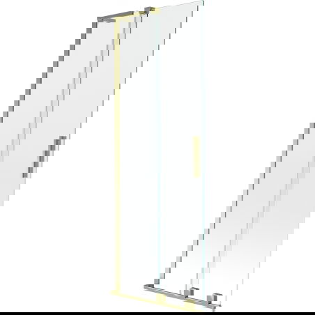 Mexen Velar L posuvná vaňová zástenka 2-krídlová 75 x 150 cm, transparentná, zlatá - 896-075-003-01-50