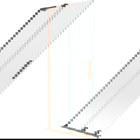 Mexen Velar L vaňová zástena 2-dielna posuvná 80 x 150 cm, transparentná, ružové zlato - 896-080-003-01-60