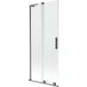 Mexen Velar L rozsúvací vaňový paraván 2-krídlový 80 x 150 cm, transparentný, brúsená gun gray - 896-080-003-01-66