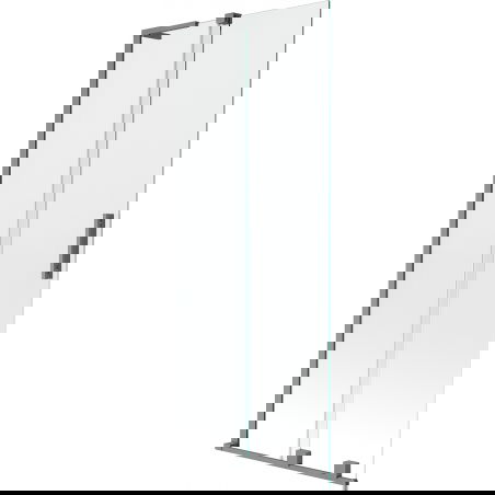 Mexen Velar L vaňová zástená 2-krídlová posuvná 80 x 150 cm, transparentná, gun metal - 896-080-003-01-95