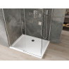 Mexen Omega posuvná sprchová kabína 120 x 80 cm, transparentná, chróm + vanička Flat - 825-120-080-01-00-4010