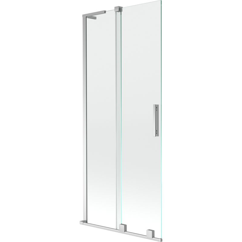 Mexen Velar L vaňová zástena 2-krídlová posuvná 85 x 150 cm, transparentná, chróm - 896-085-003-01-01