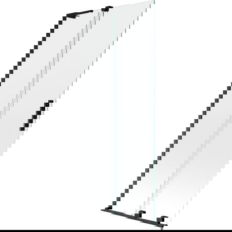 Mexen Velar L vaňová zástena 2-krídlová posuvná 85 x 150 cm, transparentná, čierna - 896-085-003-01-70