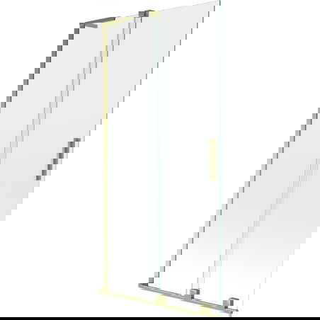 Mexen Velar L sprchový záves 2-krídlový posuvný 90 x 150 cm, transparentný, zlatý - 896-090-003-01-50