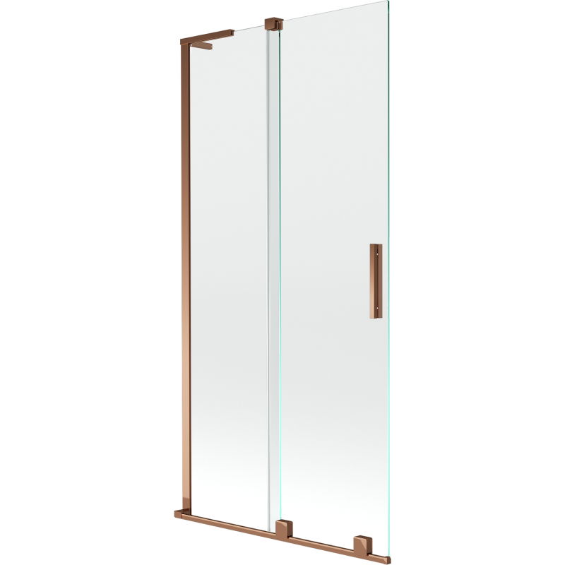 Mexen Velar L vaňaová zástena 2-krídlová posuvná 90 x 150 cm, transparentná, ružové zlato - 896-090-003-01-60