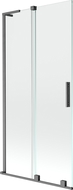 Mexen Velar L sprchový kút 2-krídlový posuvný 90 x 150 cm, transparentný, gun gray brúsený - 896-090-003-01-66